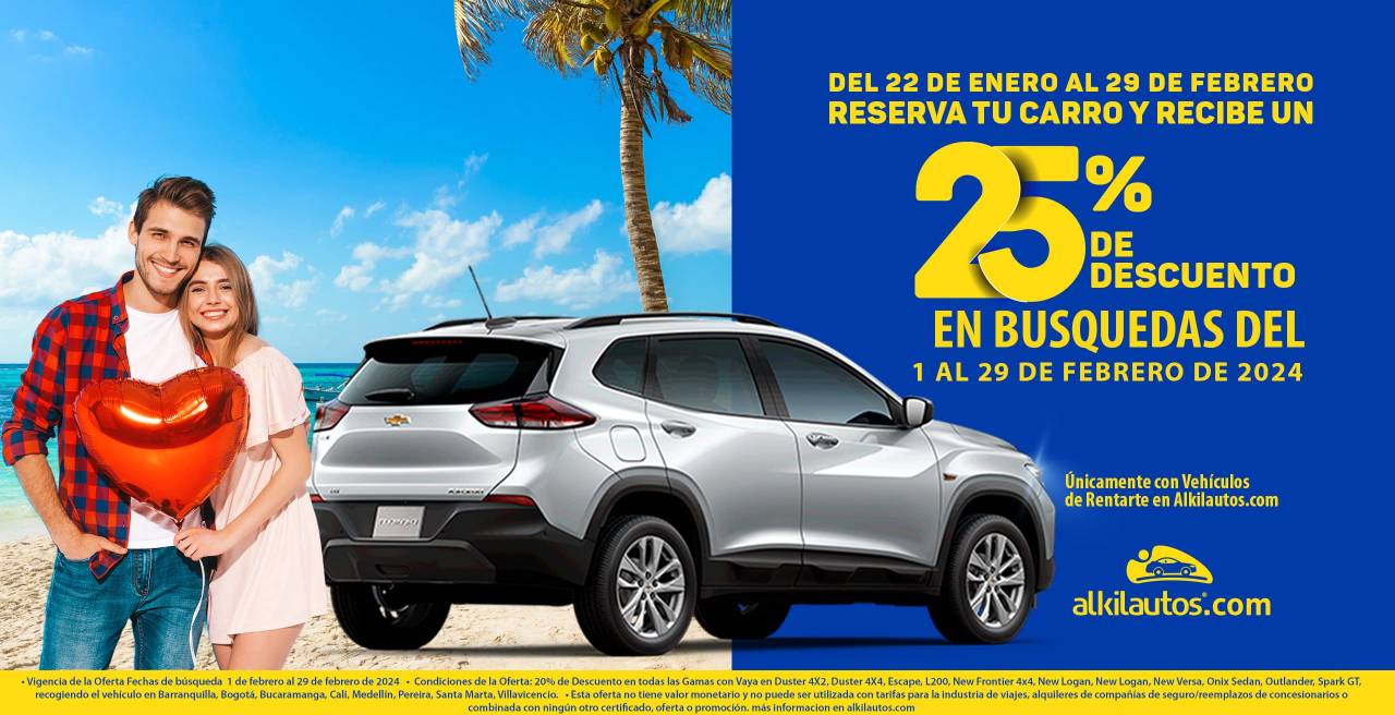 Alquiler de Carro Barranquilla desde COP 96.000 día/mes