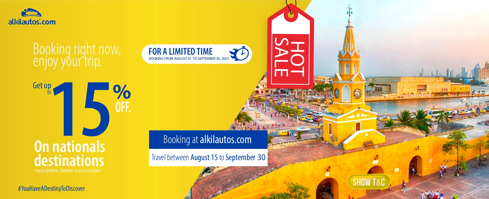 15% Discount with Alquila - Colombia