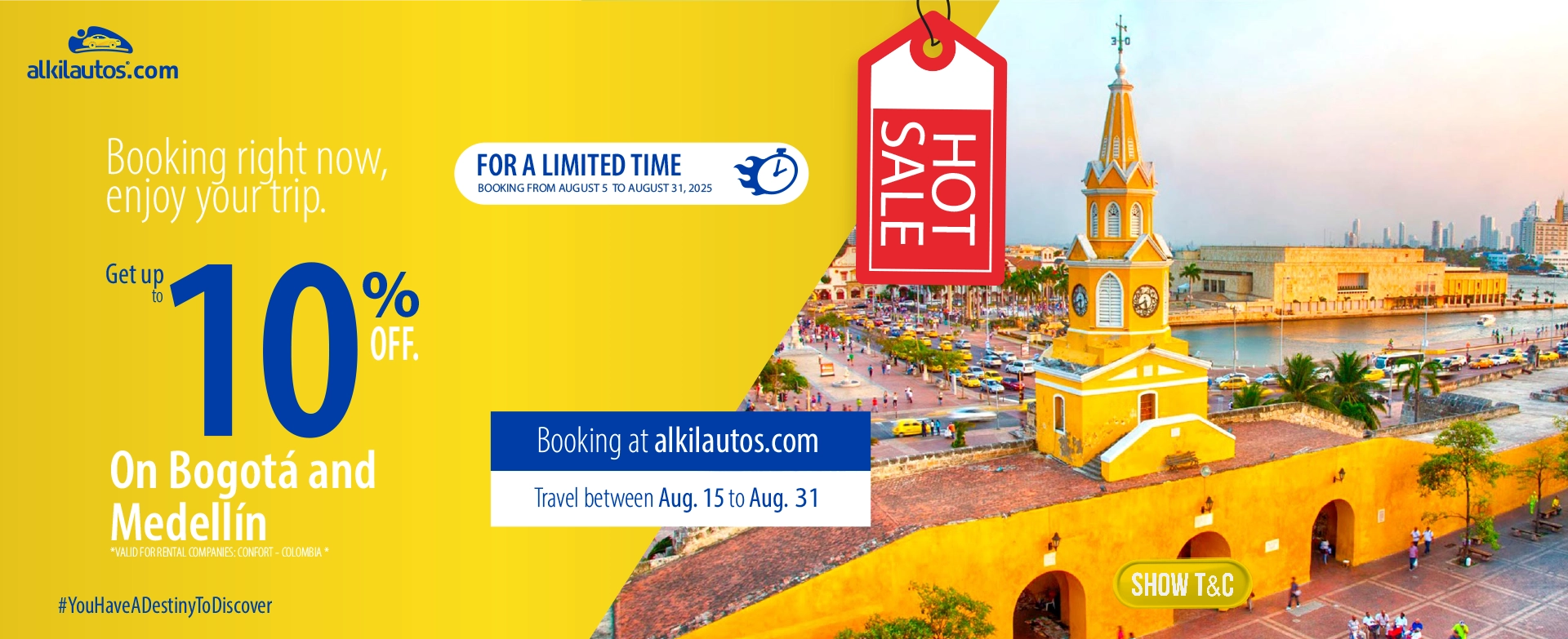 Get a 10% discount with Confort in Medellin and Bogota